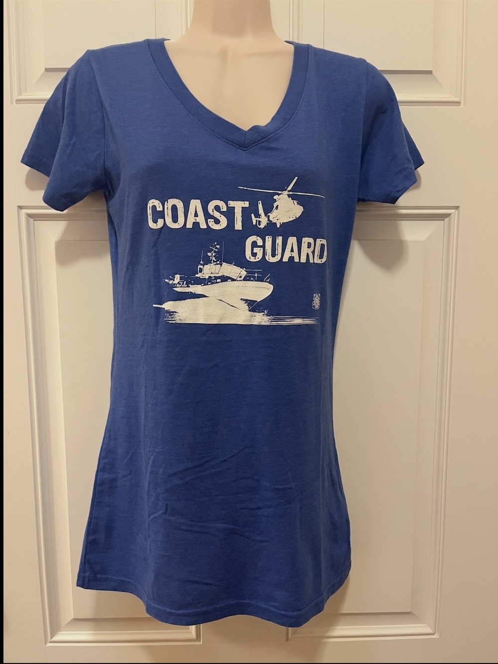 50 Bayside USCG Coast Guard Graphic Tee T-shirt- Royal Blue, L